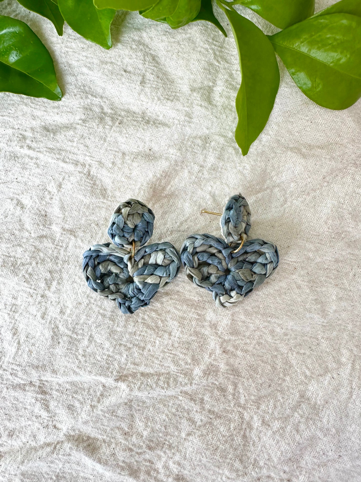Tidal Heart Crochet Earrings