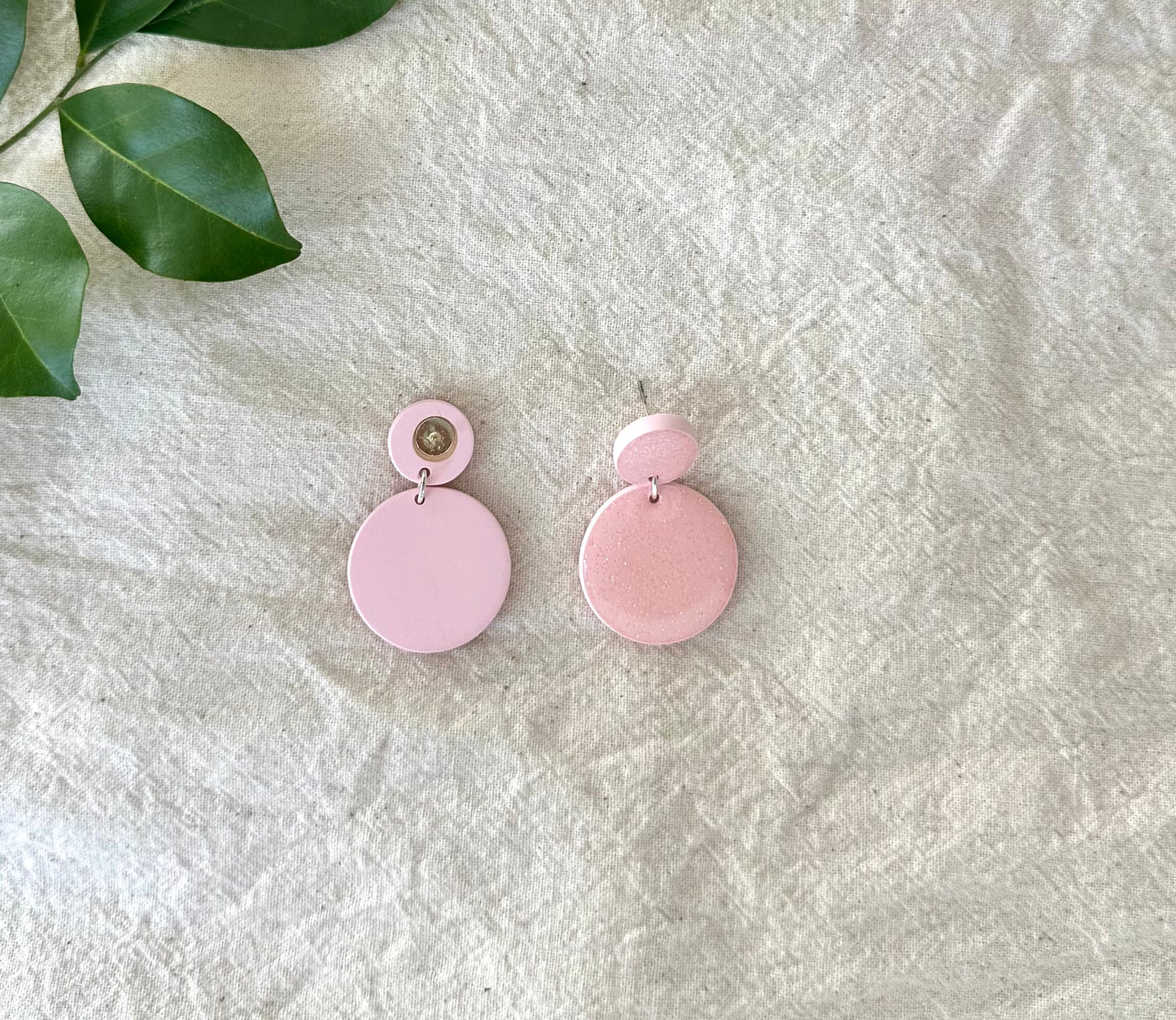 Jelly in Pink- Small dangle drop earring.