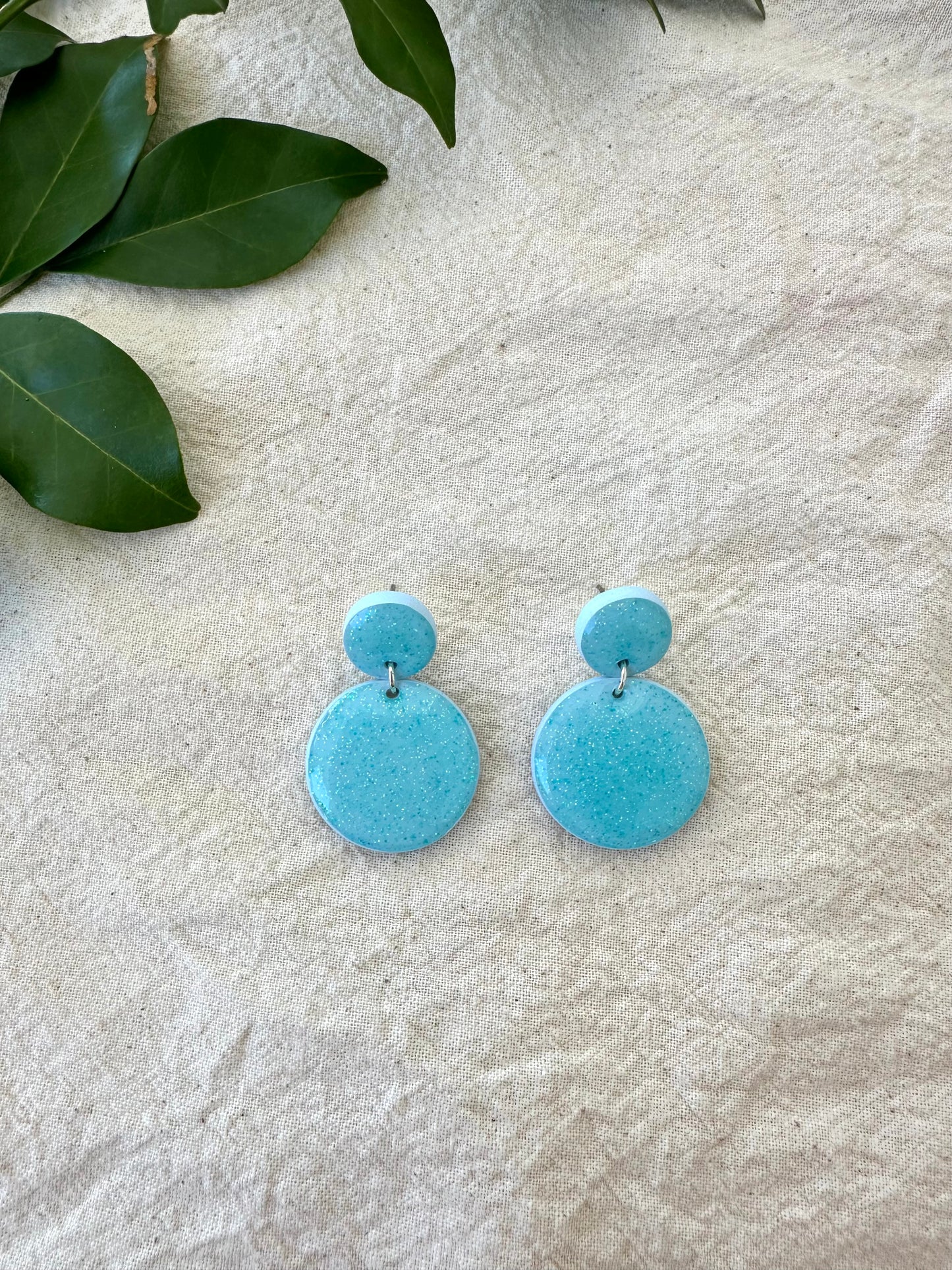 Jelly in Blue- Small dangle drop earring.