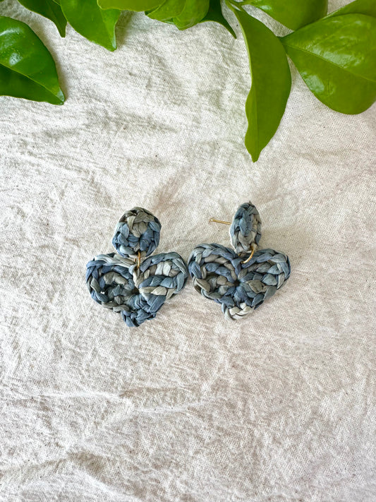 Tidal Heart Crochet Earrings
